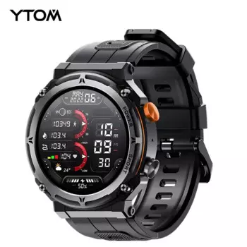 YTOM Новые водонепроницаемые умные часы для плавания, умные часы с экраном 1,39 дюйма 360*360, Bluetooth, пульсометром, C21 PRO