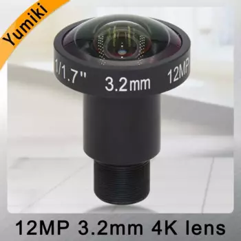 Yumiki 12 мегапикселей (объектив 4K) фиксированный объектив M12 3,2 мм 160 градусов для 4K IP CCTV камеры или 4K Sport Action DV