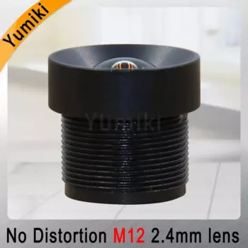 Yumiki 2,4 мм M12 объектив 1/3 дюйма 5MP IR F1/2,0 без искажений для камеры видеонаблюдения