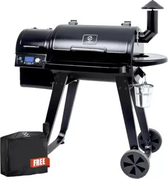 Z GRILLS ZPG-450A & Smoker с ПИД-контроллером 8 в 1, автоматический контроль температуры гриля для барбекю, 450 кв. в черном цвете