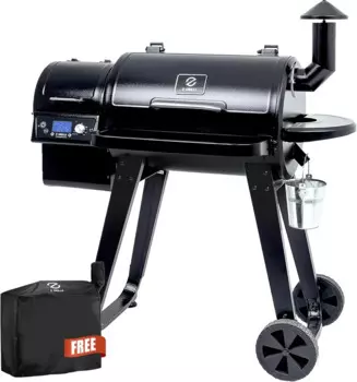 Z GRILLS ZPG-450A & Smoker с ПИД-контроллером 8 в 1, автоматический контроль температуры гриля для барбекю, 450 кв. в черном цвете