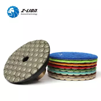 Z-LION 3 "10 шт./партия сухой Алмазный полировальный диск, резиновый задник, Алмазный полировальный коврик для камня, гранита, мрамора, отличная Гибкая шлифовка