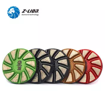 Z-LION 3 "Алмазный металлический полировальный диск для пола 5 шт. интегрированные спеченные полировальные колодки для пола бетонный алмазный шлифовальный диск