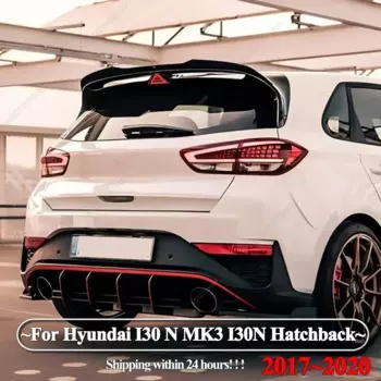 Задний спойлер автомобиля, крышка крыши, крыло для Hyundai I30 N MK3 I30N Hatchback 2017 2018 2019 2020, спойлер багажника, тюнинг, Bodykit, глянцевый черный
