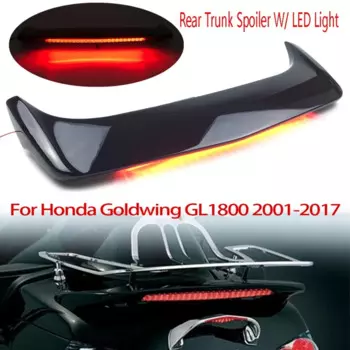 Задний спойлер багажника мотоцикла со светодиодной планкой для Honda Goldwing GL1800 2001-2017, светодиодный тормоз