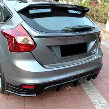 Задний спойлер для хэтчбека Ford Focus, задний спойлер для губ, 2012-2014, неокрашенный праймер из искусственной кожи, автомобильные аксессуары