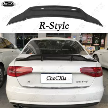 Задний спойлер высокого качества для Audi A4 S4 RS4 B8.5 100% из натурального углеродного волокна Coupe 2013-2016 крышка багажника в стиле R