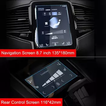 Закаленная пленка для Volvo XC40 XC60 XC90 V90 V60 2016-2021, пленка для экрана автомобильной GPS-навигации + задний климат-экран кондиционера