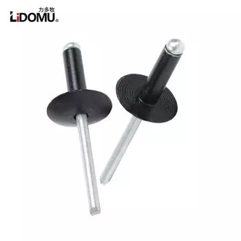 Заклепки LiDOMU алюминиевые черные большие фланцы 30/50 шт