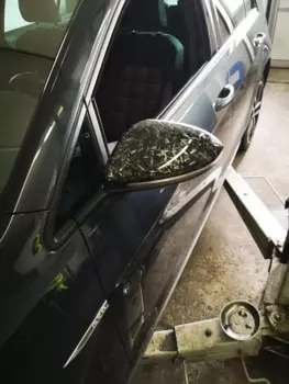 Замена бокового зеркала заднего вида для Volkswagen GOLF7 KM7 7,5, аксессуары, блеск из углеродного волокна