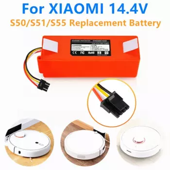 Запасная батарея для робота-пылесоса Xiaomi Roborock S50 S51 S55, 12800 мАч