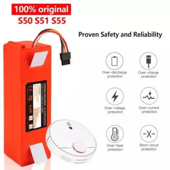 Запасная батарея для робота-пылесоса Xiaomi Roborock S50 S51 S55