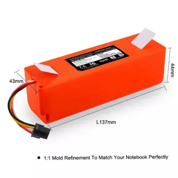 Запасная батарея для робота-пылесоса Xiaomi Roborock S55 S60 S65 S50 S51 S5 MAX S6, 12800 мАч, 14,4 В, запчасти