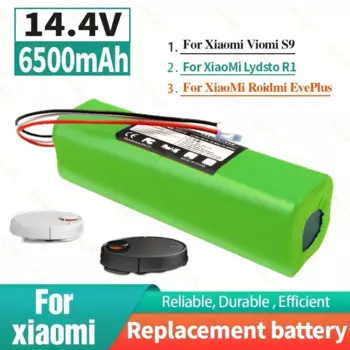 Запасной аккумулятор для робота-пылесоса XiaoMi Lydsto R1 Roidmi Eve Plus Viomi S9, емкость 12800 мАч