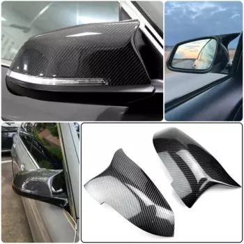 Запасные крышки для боковых зеркал заднего вида для BMW 5seriesF10 F18 2014-2017, автомобильные аксессуары, блеск из углеродного волокна
