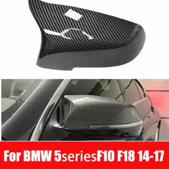 Запасные крышки для боковых зеркал заднего вида для BMW 5seriesF10 F18 2014-2017, автомобильные аксессуары, блеск из углеродного волокна