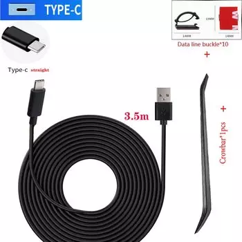 Зарядный кабель для 70mai Dash Cam M500 и X200 DDPAI Mini5 Z40 N3, USB-кабель типа c для автомобильного видеорегистратора