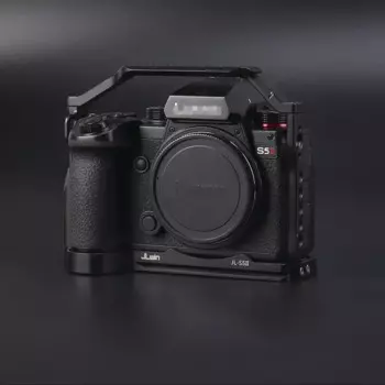 Защитная клетка для камеры S5II для камеры Panasonic S5II/S52, алюминиевый сплав с креплением для холодного башмака, ядерные отверстия 1/4 дюйма, 3/8 дюйма