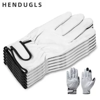 Защитные рабочие перчатки HENDUGLS из натуральной кожи, 5 пар, 321