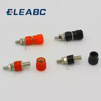 Зажимы для кабеля ELEABC, 4 шт., красный+черный, 4 мм