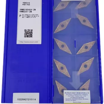 ZCC VNMG 160404 -ZM YB6315 Режущие инструменты Токарный станок с ЧПУ средней резки Токарные пластины из карбида вольфрама для обработки стали 10 шт./кор.