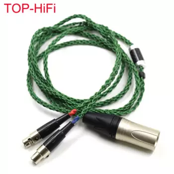 Зеленый посеребренный Hi-Fi кабель, 4Pin XLR, сбалансированный кабель для наушников, улучшенный кабель для Bluetooth 3