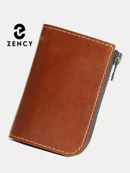 Zency Итальянские женские кошельки из растительного дубления, женский бумажник, Карманный Кошелек с зажимом для карт ручной работы для мужчин