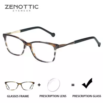 ZENOTTIC ретро ацетатные прогрессивные очки по рецепту женские квадратные оптические очки для близорукости и дальнозоркости фотохромные очки
