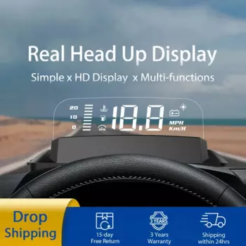 Зеркальный проекционный дисплей HUD 2023, проектор скорости OBD2, превыша скорость, напряжение об/мин, автомобили в стандарте OBDII для CAN для KLINE