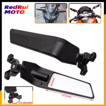 Зеркало для мотоцикла Kawasaki ZX10R ZX9R ZX7R ZX6R ZX636 ZX12R ZX14R, модифицированное ветровое крыло, регулируемое вращающееся зеркало заднего вида