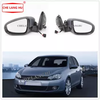 Зеркало заднего вида с поворотным сигналом для VW Golf 6, A6, MK6, 2009, 2010, 2011, 2012, 2013, регулируемое, с подогревом