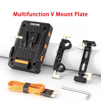 ZGCINE VP1 V Монтажная пластина многофункциональный PD 14,8 V с 15 мм стержневым зажимом Стандартный V аккумулятор v-замок пластина адаптер