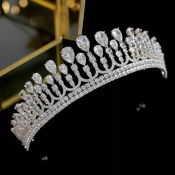 Женская Корона из циркония, свадебное Ювелирное Украшение, повязка на голову, высококачественный головной убор из циркония, подарок для невесты
