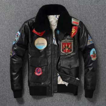 Женская летная куртка из воловьей кожи с вышивкой, размеры 2XL-3XL