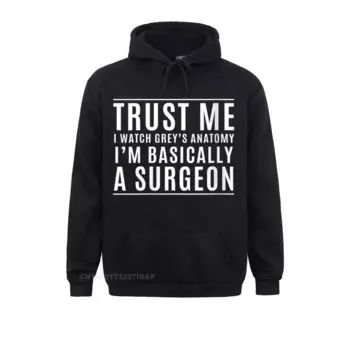 Женская надпись Trust Me я в основном хирургическая забавная толстовка с капюшоном в виде медицинского ТВ-театра оптовая продажа забавные толстовки свитшоты для женщин спортивные свитшоты