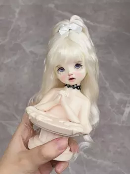 Женская Серия 1/6, кукольные волосы BJD, мохеровый парик с высоким хвостом, бесплатная доставка