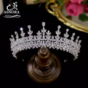 Женская тиара из серебра с кристаллами, повязка на голову с кубическим цирконием, элегантная Цветочная корона для невесты, свадебные украшения для вечеринки
