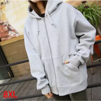 Женская толстовка с капюшоном и длинным рукавом, большие размеры 8XL 130 кг