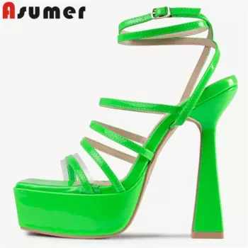 Женские босоножки из ПУ кожи, размеры 36-43
