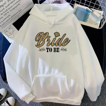 Женские флисовые толстовки Bride to Be, пуловер в Корейском стиле, 2023