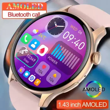 Женские Смарт-часы AMOLED с поддержкой Bluetooth и голосовым управлением