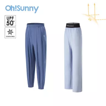Женские уличные широкие брюки OhSunny, с защитой от солнца и ультрафиолетового излучения UPF50 + повседневные брюки, уличная одежда, свободная спортивная одежда, новинка 2024