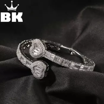 Женский браслет на запястье BLING KING, регулируемый роскошный браслет на запястье с украшением в виде багета, Ювелирное Украшение Y2K