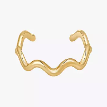 Женский геометрический браслет Pulseras, с волнистым открытым браслетом, с покрытием из 18-каратного золота, модное милое элегантное Ювелирное Украшение на день рождения, B232359
