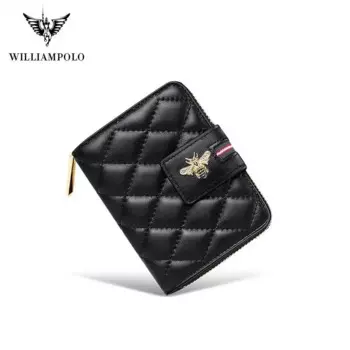 Женский короткий кошелек из мягкой кожи WILLIAMPOLO, повседневный модный кошелек для кредитных карт, кошелек из овечьей кожи #191455