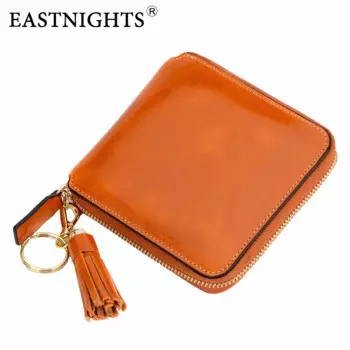 Женский кошелек из воловьей кожи EASTNIGHTS, короткий Карманный кошелек, портмоне с отделением для карт, Женский кошелек TW1330
