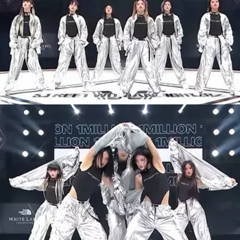 Женский костюм для группы Kpop, сексуальные костюмы Gogo, серебряная одежда в стиле хип-хоп для джазовых танцев, одежда для бара, ночного клуба, Dj Ds, одежда для сцены и Rave XS7563