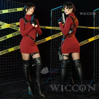 Женский костюм для ролевых игр Ada Wong, искусственные костюмы из искусственной ткани для ролевых игр