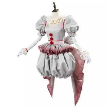 Женский костюм клоуна Pennywise, страшный костюм Pennywise, костюм клоуна Bishoujo Ver на Хэллоуин, необычный Джокер для девушек