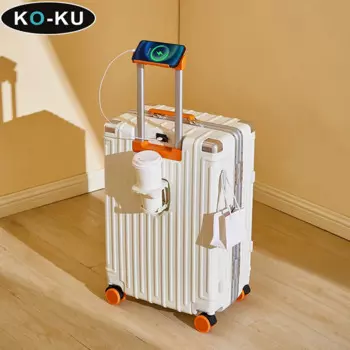 Женский Новый Многофункциональный чемодан с алюминиевой рамкой, для учеников на колесиках, детский легкий чемодан на колесиках, 20/22/24/26/28